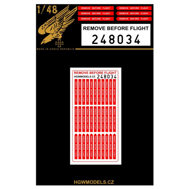 HGW 248034 "Снять перед вылетом" - США