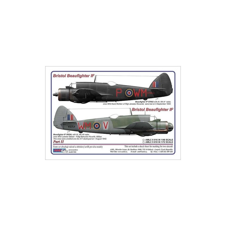 AMLC 8 016 B.Beaufighter - Часть 2. / 2 варианта декалей : WMoP,WMoV