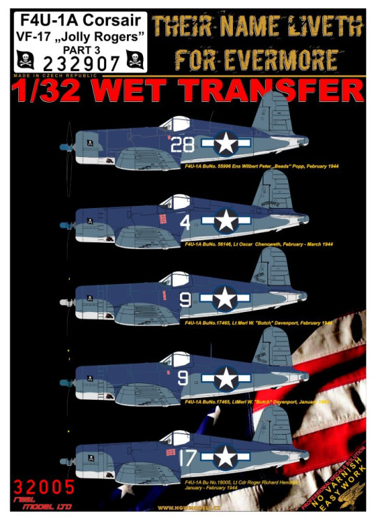 232907 F4U-1A VF-17 "Jolly Rogers" (Part 3)