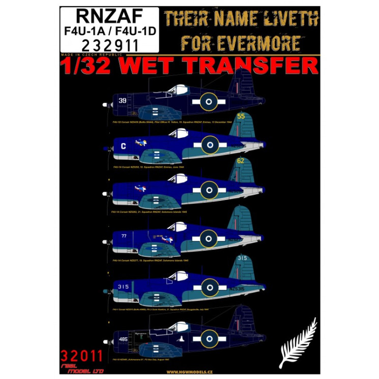 232911 RNZAF F4U-1A / F4U-1D