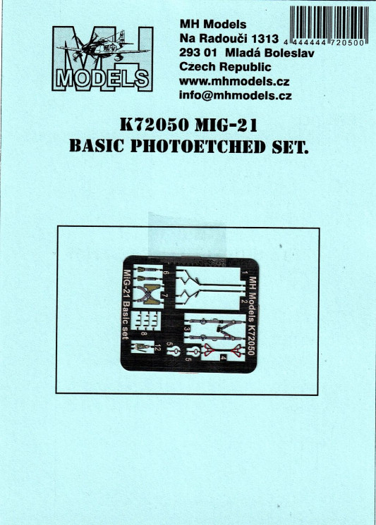 K72050 Mиг-21 базовый набор фототравления.