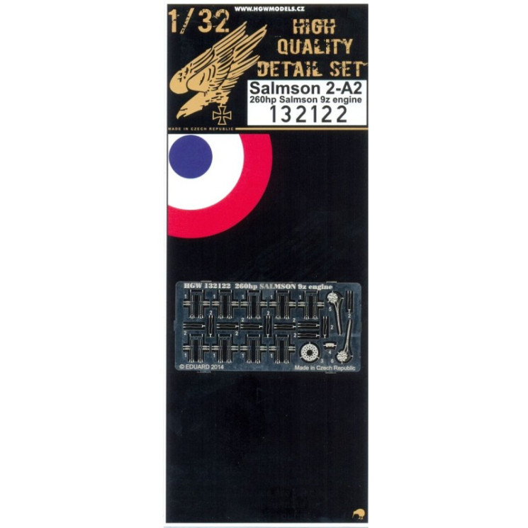 132122 9-цилиндровый двигатель Salmson 2-A2 - 260 л.с. 1/32