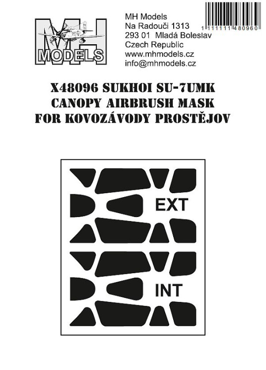 X48096 Су-7УМК маски для фонаря.
