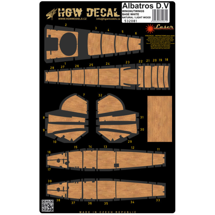 HGW 532081 Albatros D.V / D.Va - світле дерево 1/32
