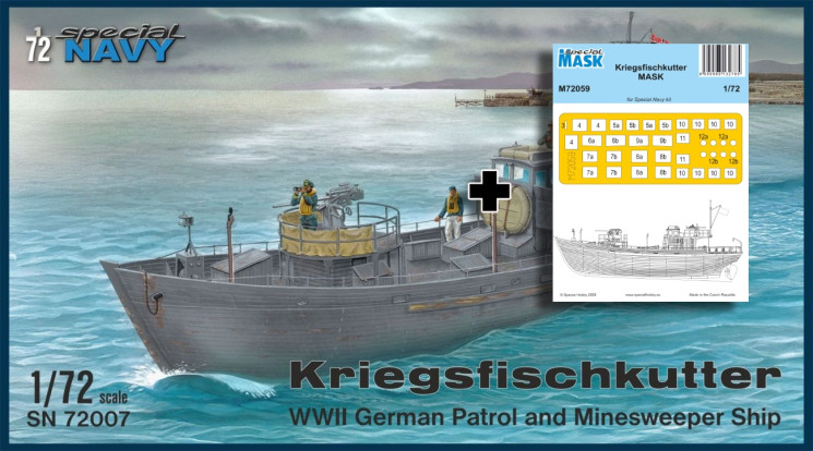 SN72007 Німецький корабель Kriegsfischkutter 1/72 + БОНУС МАСКИ