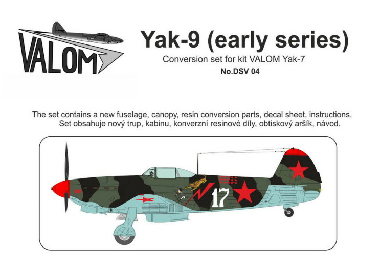 DSV04  Yak-9 (early series) Conversion set for kit VALOM Yak-7