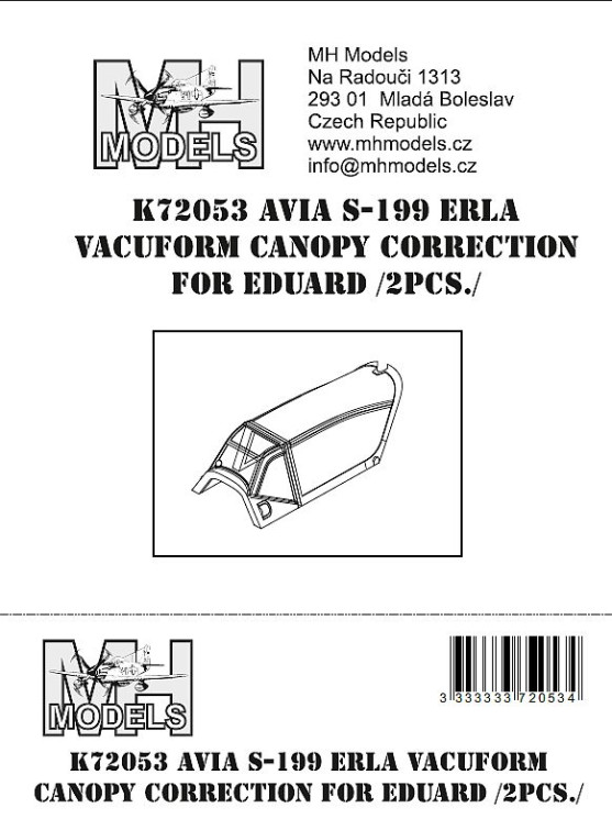 K72053 Avia S-199 Erla вакумный закрытый Ліхтар 2шт.