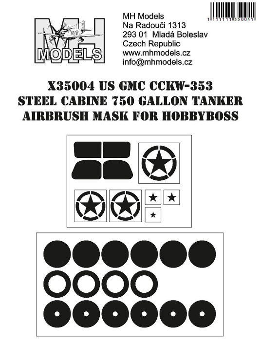 X35004 US GMC CCKW-352 Steel cabine 750 gallon tanker
