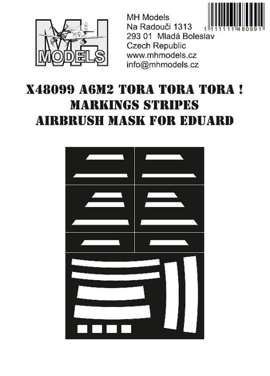 X48099 A6M2 Tora Tora Tora! Markings stripes маски для покраски.