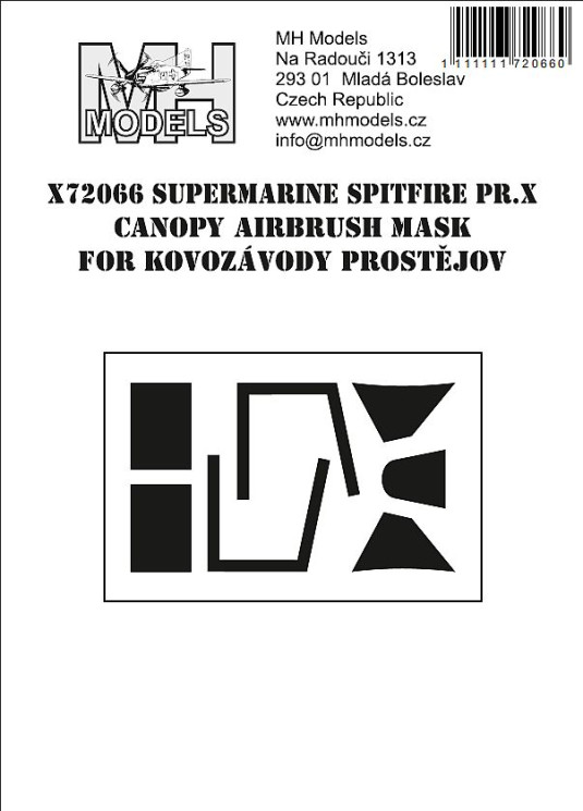 X72066 Supermarine Spitfire PR.X маски для фонаря.