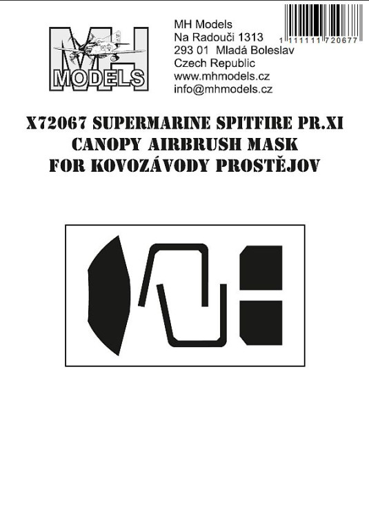 X72067 Supermarine Spitfire PR.XI маски для фонаря.