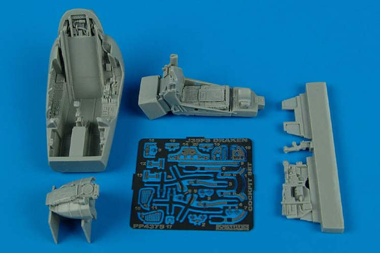 4375  J35FS Draken cockpit set