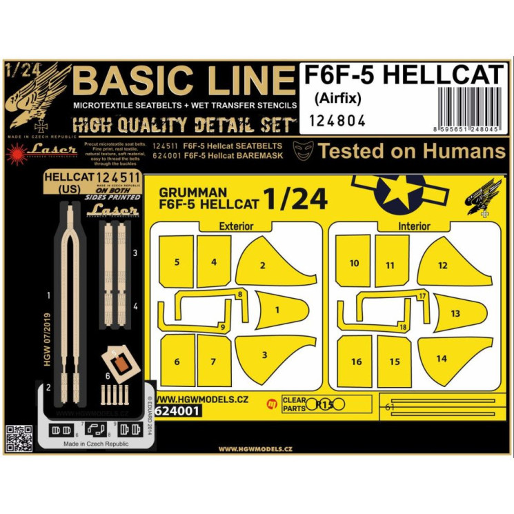 HGW 124804 Базовый набор F6F-5 Hellcat 1/24