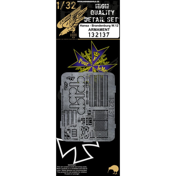 132137 Hansa-Brandenburg W.12 Вооружение 1/32