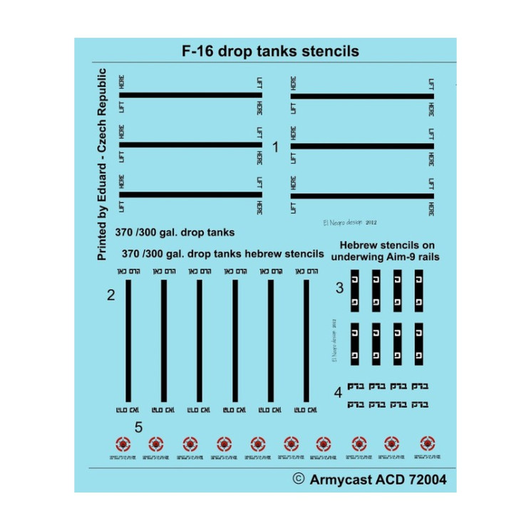 72004  F-16 drop tanks stencils