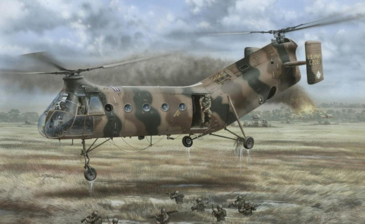 SH48062  H-21 Shawnee  / Flying Banana over Vietnam /