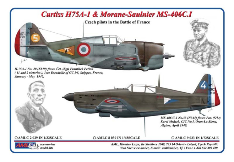 AMLC 8 039 Curtiss H75A-1 & Morane-Saulnier MS-406C.I