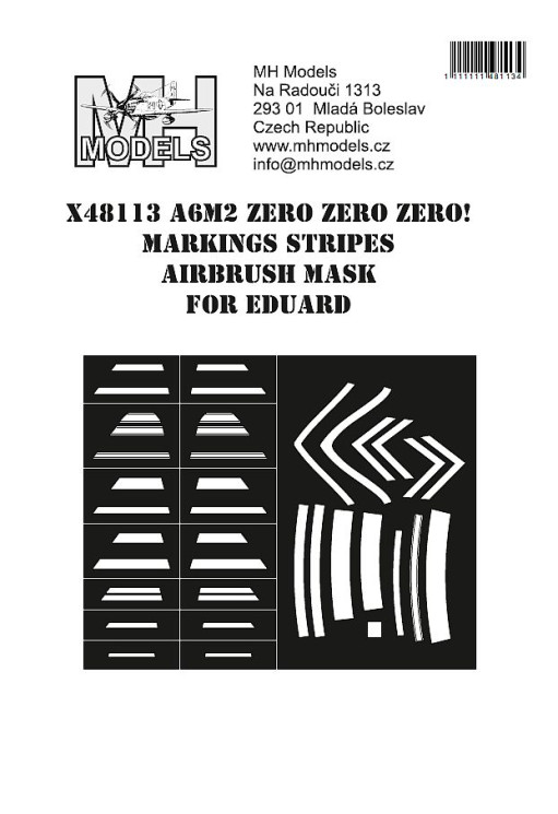 X48113 A6M2 Zero Zero Zero! Markings stripes маски для покраски.