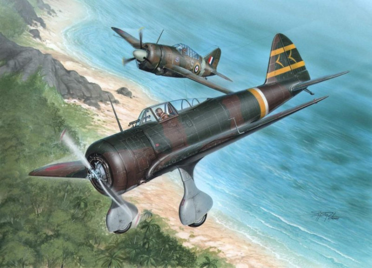 SH32040  Ki-27 Otsu Nate  / Over Malaya and