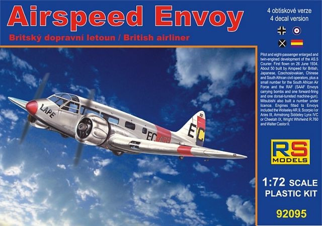92095  Airspeed Envoy, Cheetah engine