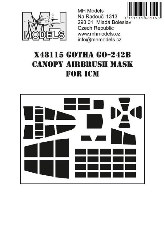 X48115 Gotha Go-242B маски для фонаря.
