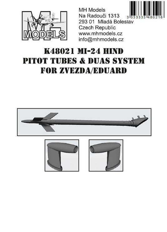 K48021 Mi-24 Hind Трубки Піто та система DUAS