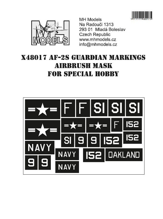 X48017 AF-2S Guardian маски для нанесения маркировок.