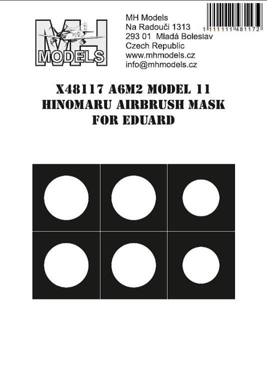 X48117 A6M2 Model 11 Hinomaru маски для покраски.