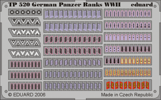 TP520 German Panzer Ranks WWII