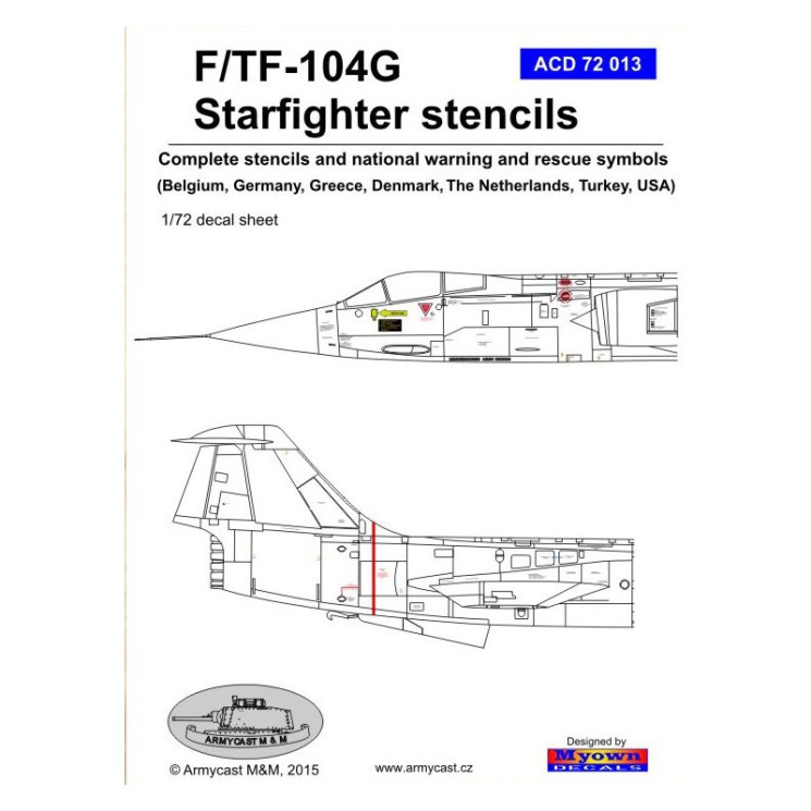 72013  F/TF-104G stencils