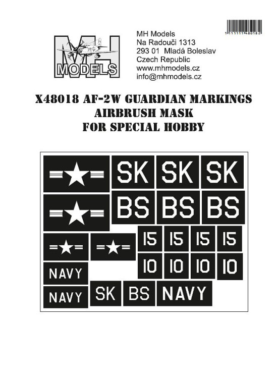 X48018 AF-2W Guardian маски для нанесения маркировок.