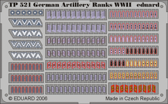 TP521 German Artillery Ranks WWII
