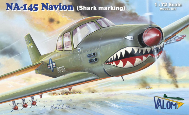 72135 N.A. NA-145 Navion (shark marking)