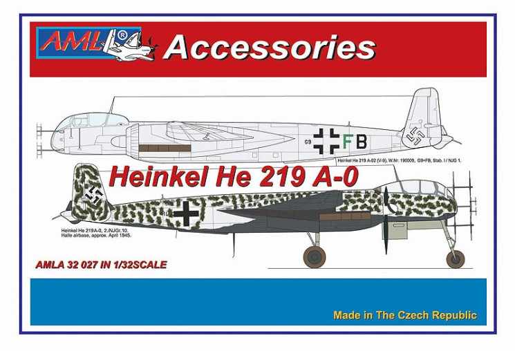 AMLA 32 027 Heinkel He 219 A-0 конверсионный набор с декалями