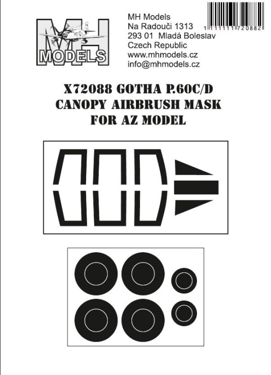 X72088 Gotha P.60C/D маски для фонаря.