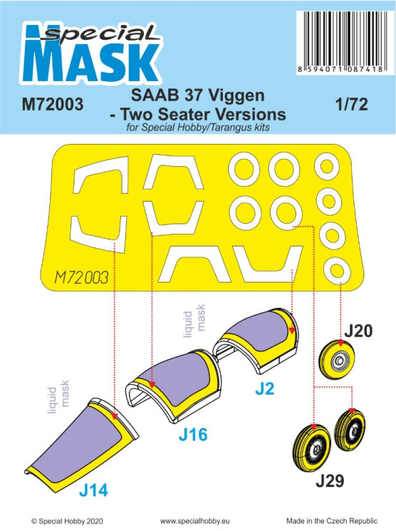 M72003 Маски на двухместный SAAB 37 Viggen