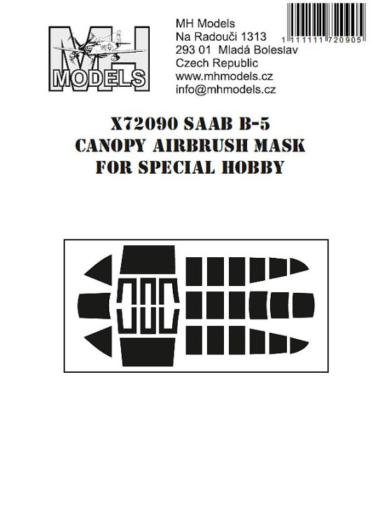X72090 SAAB B-5 маски для фонаря.