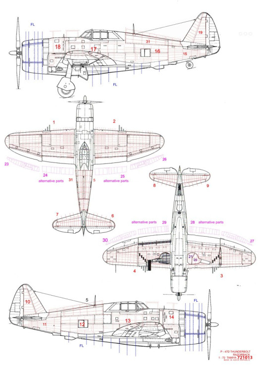 721013 P-47D Thunderbolt Razorback