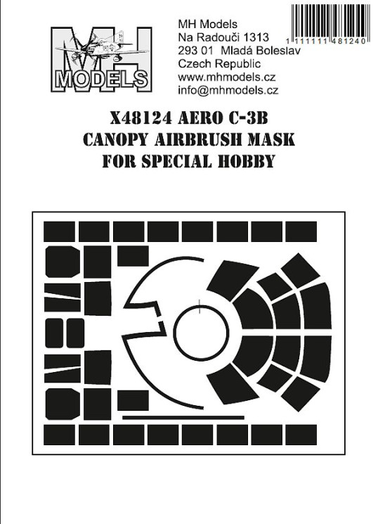 X48124 Aero C-3B маски для фонаря.