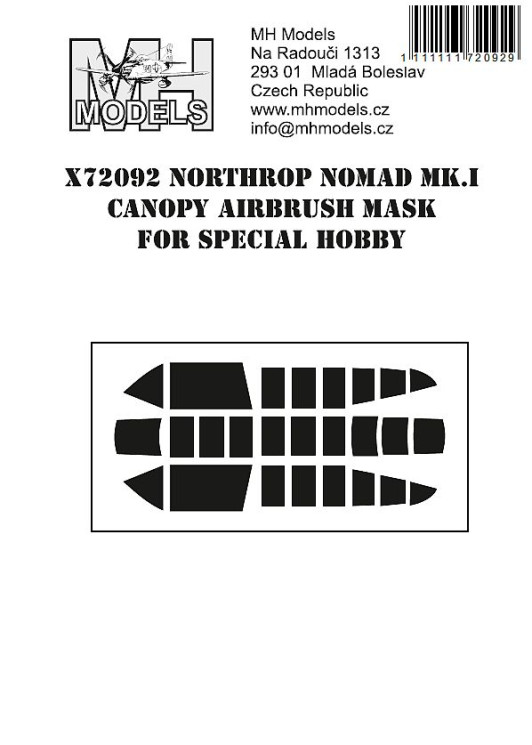 X72092 Northrop Nomad Mk.I маски для фонаря.