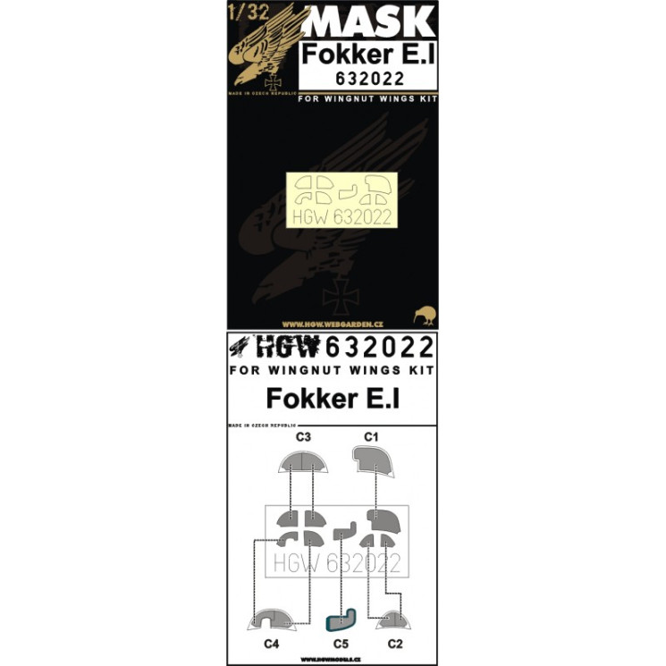 632022 Fokker E.I - маски.