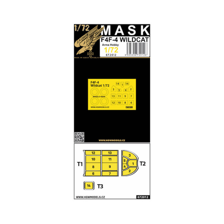 672012 F4F-4 Wildcat маски -1/72
