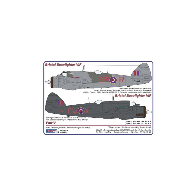 AMLC 9 013  B.Beaufighter - Часть 5 . / 2 варианта декалей : WMoR,WMoV