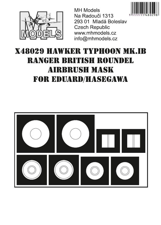 X48029 Hawker Typhoon Mk.IB Ranger British roundel.