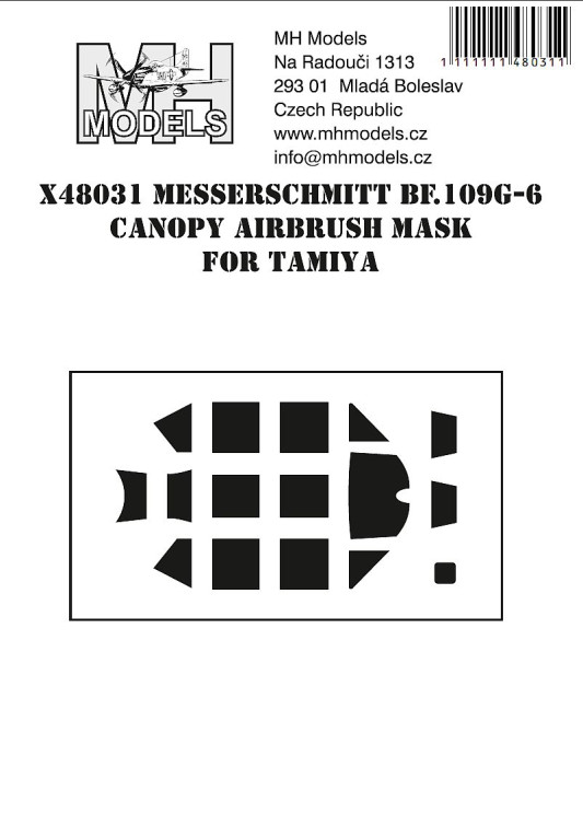 X48031 Messerschmitt Bf.109G-6 маски для фонаря.