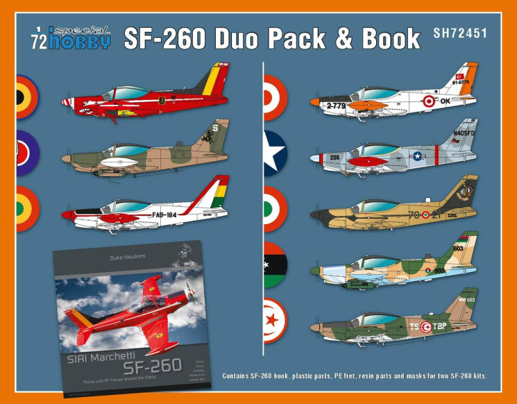 SH72451 SIAI-Marchetti SF-260 Duo Pack & Book 1/72