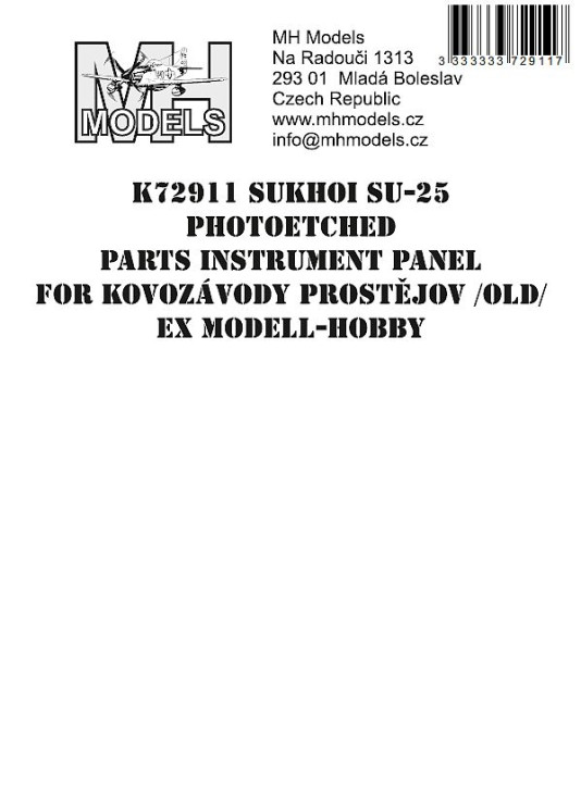 K72911 Sukhoi Su-25 Панель приладів.