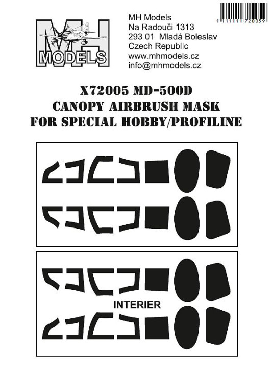 X72005 MD-500D маски для фонаря.