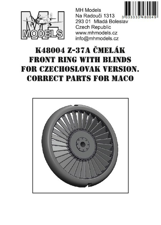 K48004 Z-37A Cmelak front ring with blinds.