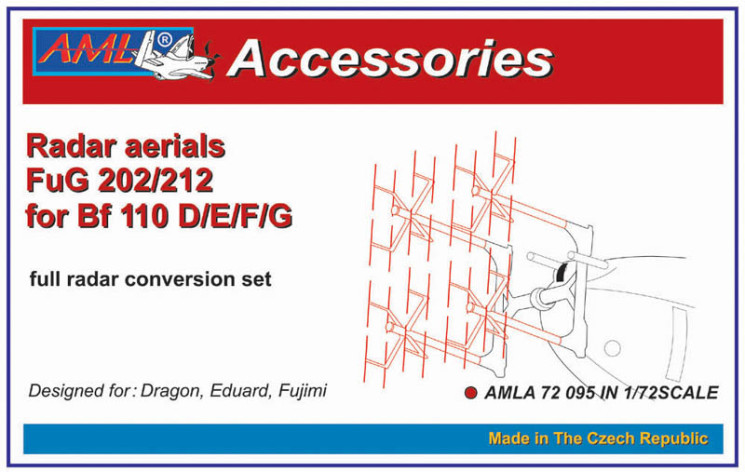 AMLA 72 095 Bf 110 D/E/F/G с антенами радара FuG 202/212